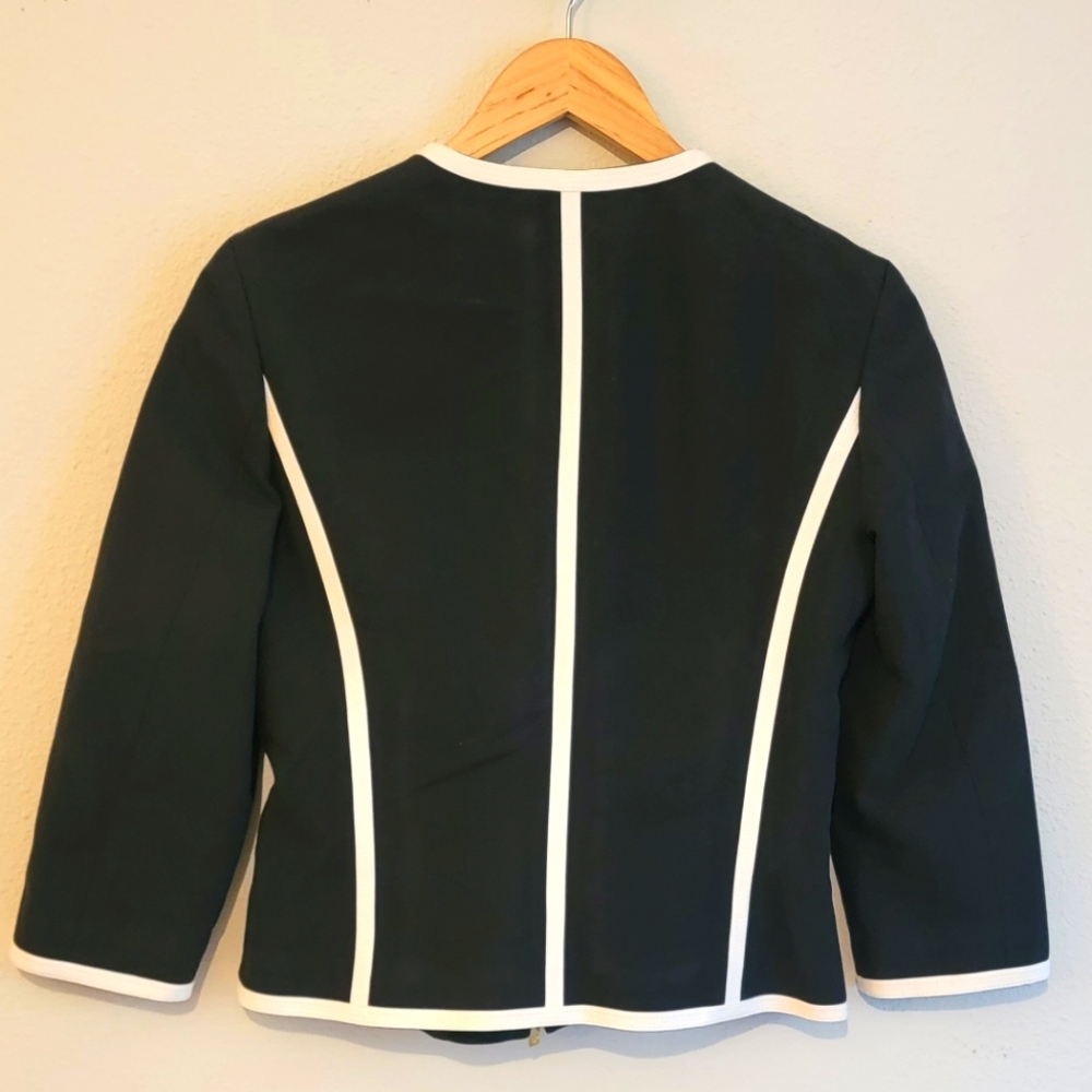 Michael Kors Black Blazer with White Accents - Picture 2 of 3